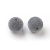Flocky Acrylic Beads OACR-I001-10mm-L-M-2