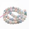 Natural Morganite Beads Strands G-R446-12mm-35-2