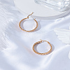 1Pair 201 Stainless Steel Leaf Wrap Hoop Earrings with 304 Stainless Steel Pin for Women EJEW-LP0011-01-3