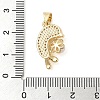 Brass Micro Pave Clear Cubic Zirconia Pendants KK-I712-22G-3