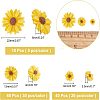 110Pcs 6 Style Flatback Hair & Costume Accessories Ornaments Scrapbook Embellishments Resin Flower Daisy Cabochons CRES-FH0001-08-2