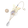 Butterfly 201 Stainless Steel Connector Charms and Glass Suncatchers HJEW-JM04736-01-3
