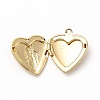 Brass Locket Pendants ZIRC-M120-02G-3