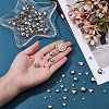 150Pcs 5 Styles Flat Round Brass Four Claw Nail KK-CL0001-03P-3