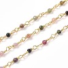 Natural Multicolor Tourmaline Handmade Beaded Chains CHC-K008-A03-01-3