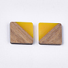 Resin & Walnut Wood Cabochons RESI-S358-90-2