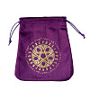 Velvet Tarot Cards Storage Drawstring Bags ZODI-PW0002-03C-02-1