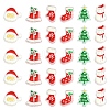 24Pcs 6 Styles Christmas Decorations Theme Opaque Acrylic Bead OACR-YW0004-09-1