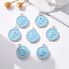 Platinum Plated Alloy Enamel Charms LS-ENAM-S118-04P-P-5