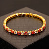 Brass & Clear Cubic Zirconia & Resin Evil Eye Tennis Bracelets for Women FS-WG6CA97-20-1