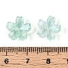 Baking Paint Transparent Glass Bead Caps DGLA-N014-06A-04-3