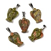 Natural Unakite Pendants G-B127-10P-07-1