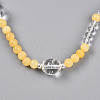 Round Natural Fresh Water Pearl & Quartz Crystal Beaded Wrap Bracelets for Women BJEW-T022-11-6