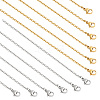  20Pcs 2 Colors 304 Stainless Steel Cable Chain Necklaces Set MAK-NB0001-22-1