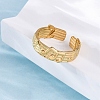 Musical Note 304 Stainless Steel Cuff Rings for Women RJEW-F175-03G-01-1