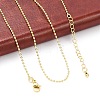 Brass Ball Chains Necklace for Women NJEW-P265-13G-1