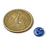 Resin Flat Round 2-Hole Buttons Pendants PALLOY-JF03384-5