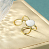 304 Stainless Steel Enamel Cuff Rings FS-WG277BE-11-1