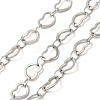 304 Stainless Steel Heart Link Chains CHS-C013-04P-1