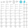 48Pcs 3 Styles Sterling Silver Earring Findings STER-PH0004-73-1
