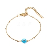 2Pcs 2 Style Brass Paperclip Chains & 304 Stainless Steel Satellite Chains Bracelets Set BJEW-JB08620-02-4