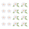 20Pcs 2 Styles Flower Embroidery Cloth Sew on Appliques PATC-FH0001-20-1