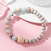 Synthetic Imperial Jasper & Undyed Natural Moon & Star Xingyue Bodhi Beaded Stretch Bracelets for Women BJEW-TA00738-2