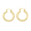 Brass Two Tone Hoop Earrings EJEW-B117-06C-G-4