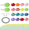 Round Opaque Acrylic Beads Kit OACR-CJC0002-05A-8