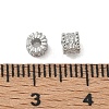 Brass Micro Pave Clear Cubic Zirconia Spacer Beads CU-CBAC675-02P-2