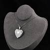 Anti-Tarnish 304 Stainless Steel Heart Locket Pendant Cable Chain Necklaces for Women NJEW-M050-04F-P-3