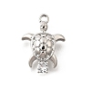 Brass Pave Clear Cubic Zirconia Charms KK-C096-14A-P-1