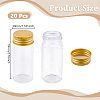 20Pcs Clear Glass Bottles Bead Containers CON-AR0001-16C-2