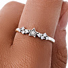 Alloy Rhinestone Plain Band Rings PW-WGAC64F-03-5