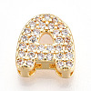 Brass Micro Pave Cubic Zirconia Charms KK-N254-217G-A-1