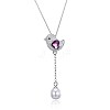 925 Sterling Silver Pendant Necklaces NJEW-BB34179-A-1