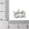 304 Stainless Steel Micro Pave Cubic Zirconia Charms STAS-Z107-09P-01-3