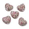 Sparkling Acrylic Heart Beads with Rhinestone Embellishment OACR-NH0001-02B-02-1