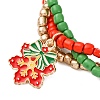 Christmas Alloy Enamel Charm Bracelets BJEW-JB12482-01-3