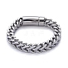 304 Stainless Steel Wheat Chain Bracelets BJEW-P263-F01-P-1