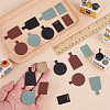 6 Bags 3 Styles Wood Plate Display Decorations DJEW-FG0001-46-3