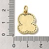 Brass Micro Pave Cubic Zirconia Pendants KK-K354-02G-K-3