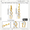 6Pcs Brass Fold Over Clasps ZIRC-BBC0002-70G-2