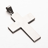 Non-Tarnish Cross with Words 304 Stainless Steel Pendants X-STAS-N068-47B-3