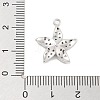 Brass Pave Clear Cubic Zirconia Pendants KK-Z061-09P-01-3