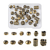 Kissitty 48Pcs 12 Style Tibetan Style Brass Beads KK-KS0001-23-1