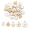 25Pcs 5 Styles Light Gold Plated Alloy Enamel Pendants ENAM-YW0004-24-1