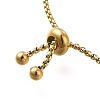 304 Stainless Steel Box Chain Slider Bracelets BJEW-M233-03G-3