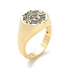 Brass Signet Ring for Women RJEW-E058-01G-08-1