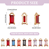 36Pcs 9 Colors Golden Brass Micro Pave Cubic Zirconia Charms KK-PH0010-99-2